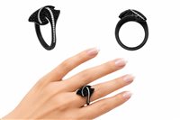 Ring Giorgio Visconti Woman CHAPTER THREE in Titanium Diamante Black AB17649N